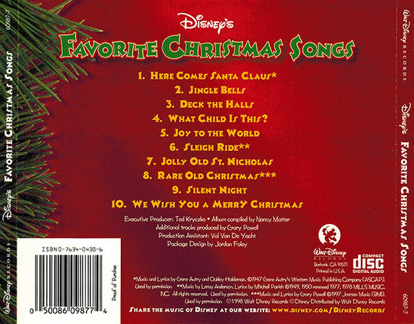 Various : Disney's Favorite Christmas Songs (CD, Album)