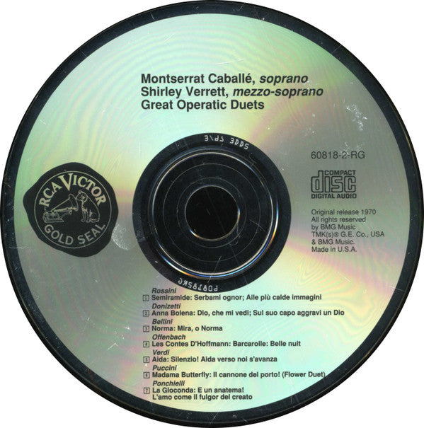 Montserrat Caballé - Shirley Verrett : Great Operatic Duets (CD, Album, RE, RM)