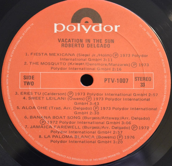 Roberto Delgado : Vacation In The Sun (LP, Album, Comp)