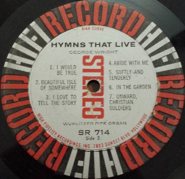 George Wright (2) : Hymns That Live (LP)