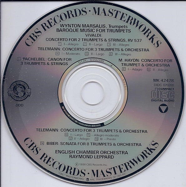 Wynton Marsalis : Baroque Music For Trumpets (CD, Album)