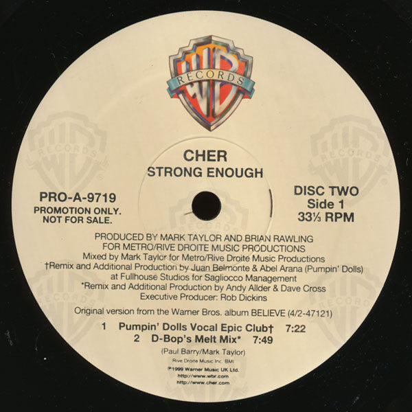 Cher : Strong Enough (2x12", Promo)