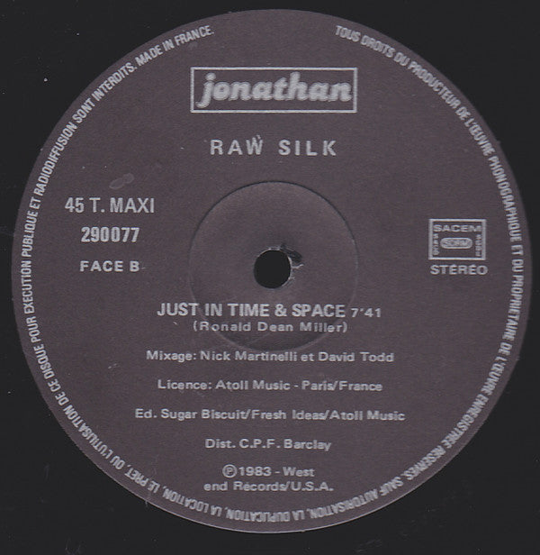 Raw Silk : Just In Time (12", Maxi)
