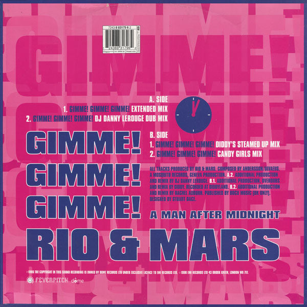 Rio & Mars : Gimme! Gimme! Gimme! (A Man After Midnight) (12")