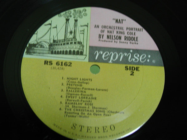 Nelson Riddle : "NAT" An Orchestral Portrait Of Nat King Cole (LP, Album, Tri)