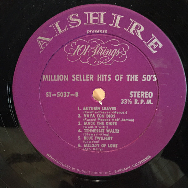 101 Strings : Million Seller Hit Songs Of The 50's (LP, Album)