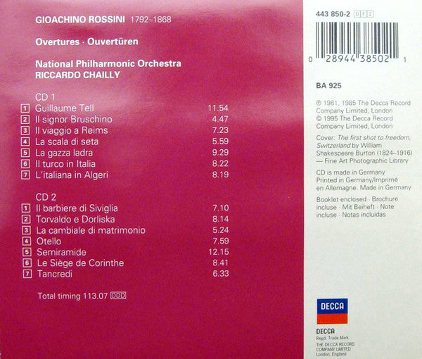 Rossini* - National Philharmonic Orchestra, Riccardo Chailly : Overtures (2xCD, Comp)