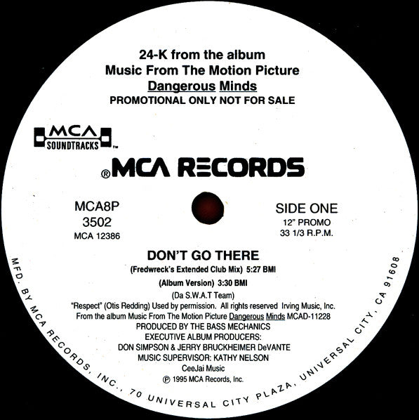 24-K : Don't Go There (12", Promo)