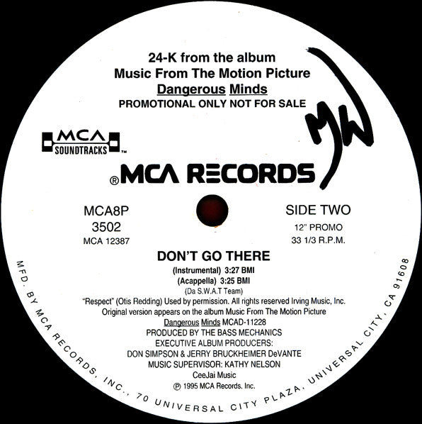 24-K : Don't Go There (12", Promo)