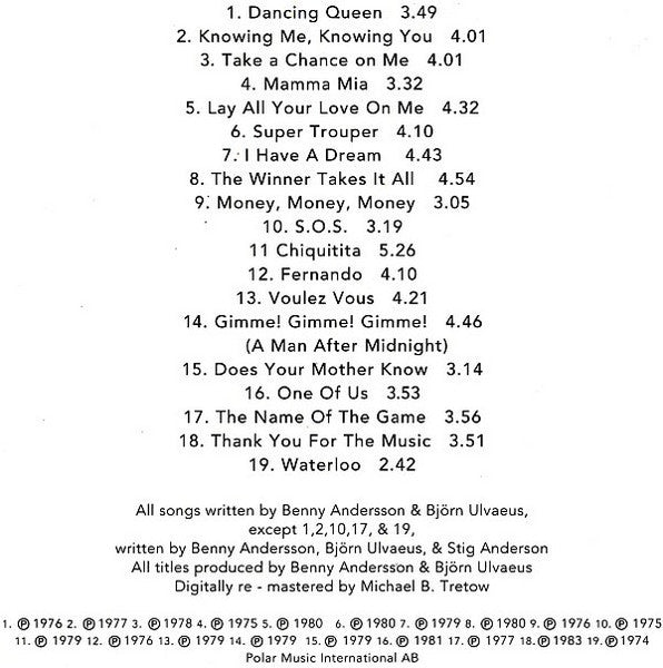 ABBA : Gold: Greatest Hits (CD, Comp, RM)