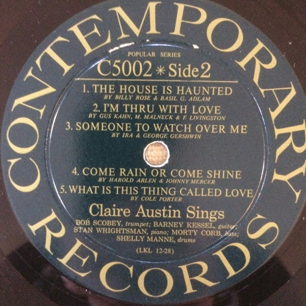 Claire Austin : When Your Lover Has Gone (LP, Album, Mono)