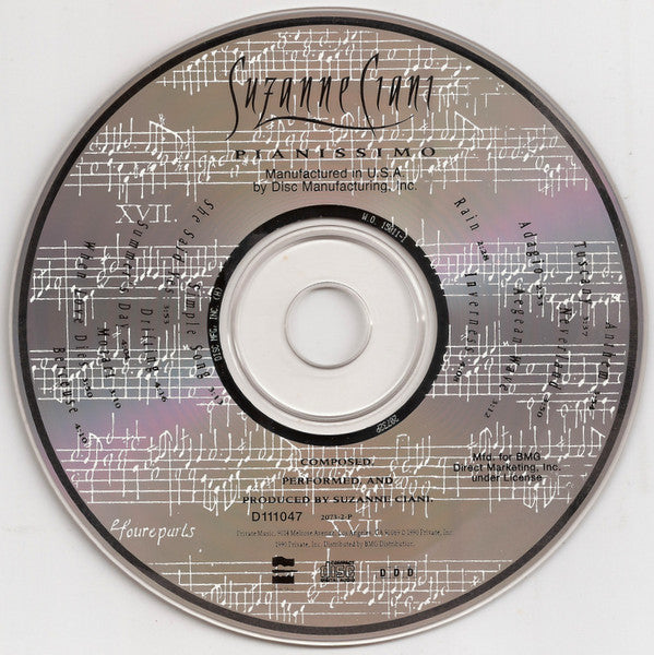 Suzanne Ciani : Pianissimo (CD, Album, Club)