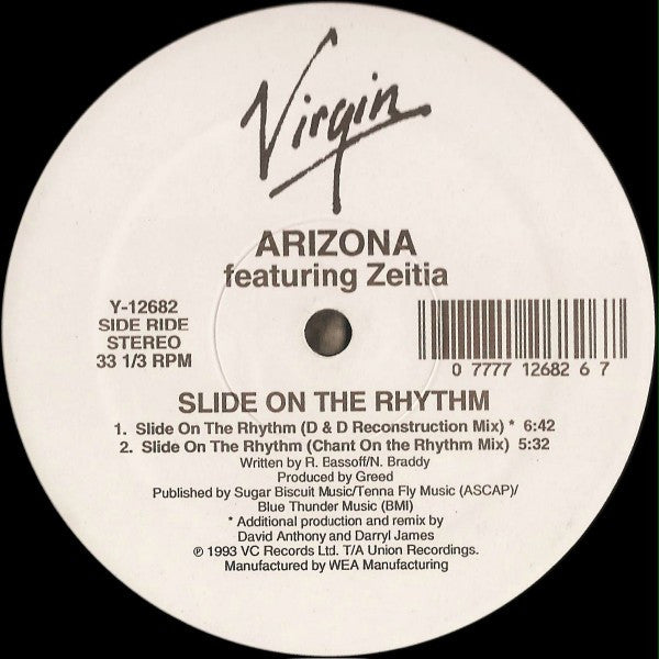 Arizona Featuring Zeitia* : Slide On The Rhythm (12")