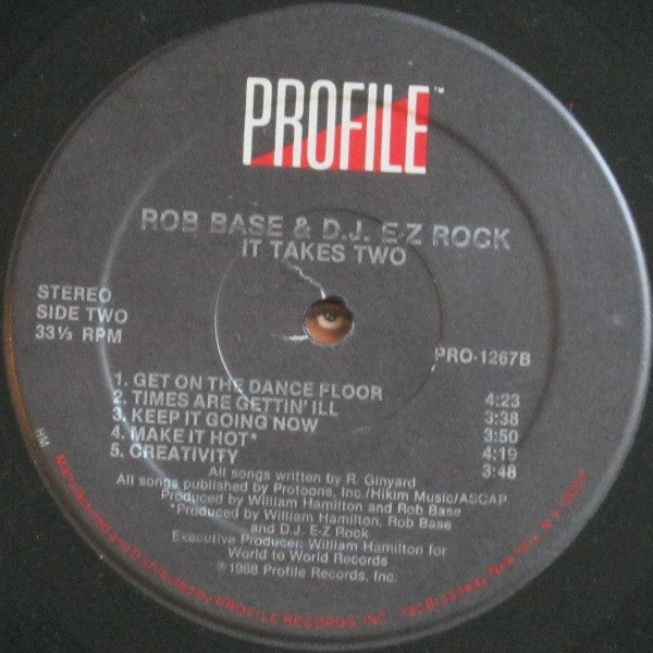 Rob Base & DJ E-Z Rock : It Takes Two (LP, Album)