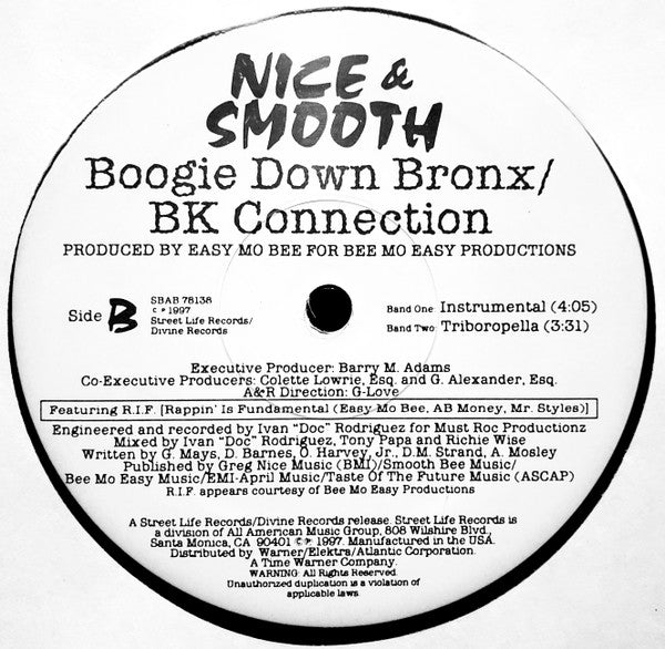 Nice & Smooth : Boogie Down Bronx / BK Connection (12", Promo)