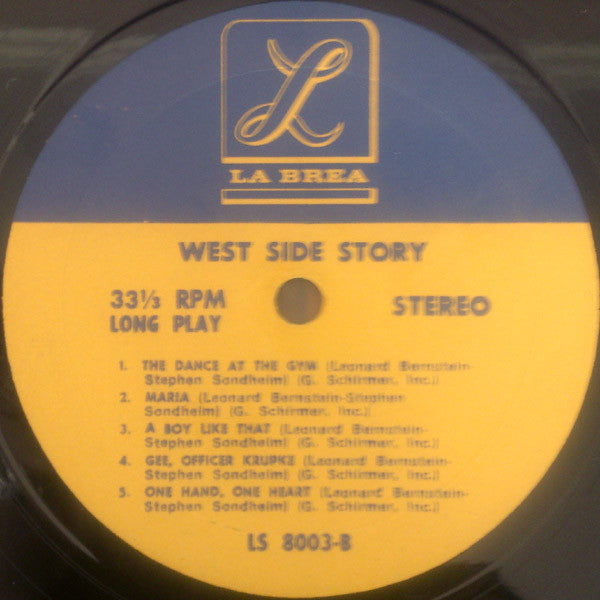 Leonard Bernstein : West Side Story (Original London Cast) (LP, Album)