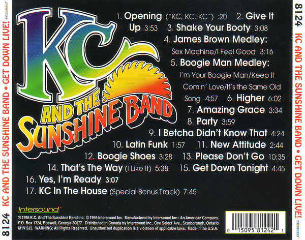 KC & The Sunshine Band : Get Down Live! (CD, Album)