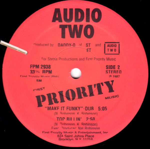 Audio Two : Make It Funky (12", RE, Red)