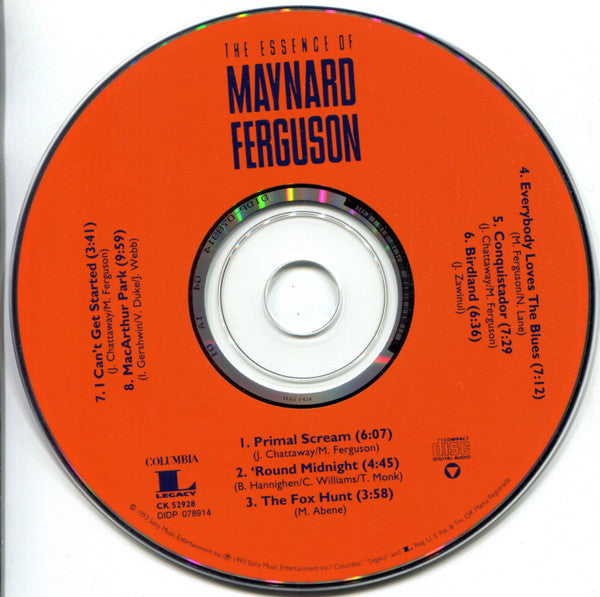 Maynard Ferguson : The Essence Of Maynard Ferguson (CD, Comp, Club, RE, RM)