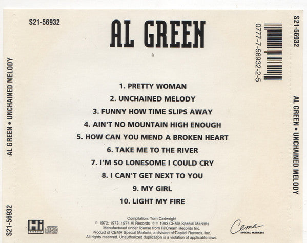 Al Green : Unchained Melody (CD, Comp)