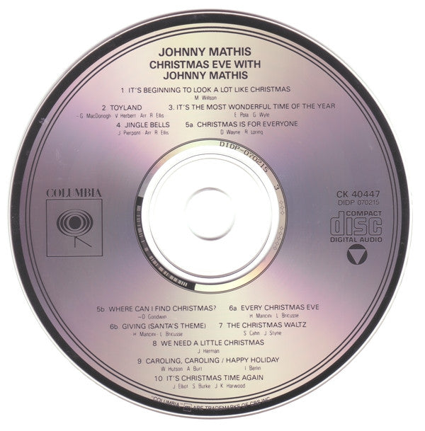 Johnny Mathis : Christmas Eve With Johnny Mathis (CD, Album, RE)