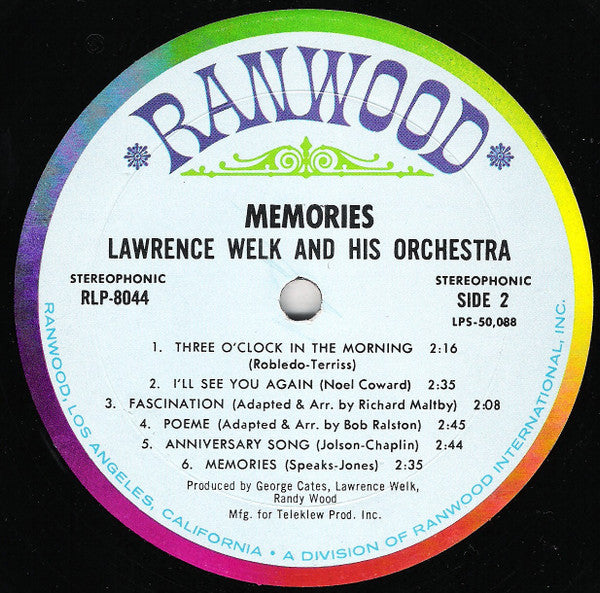 Lawrence Welk : Memories (LP, Album)