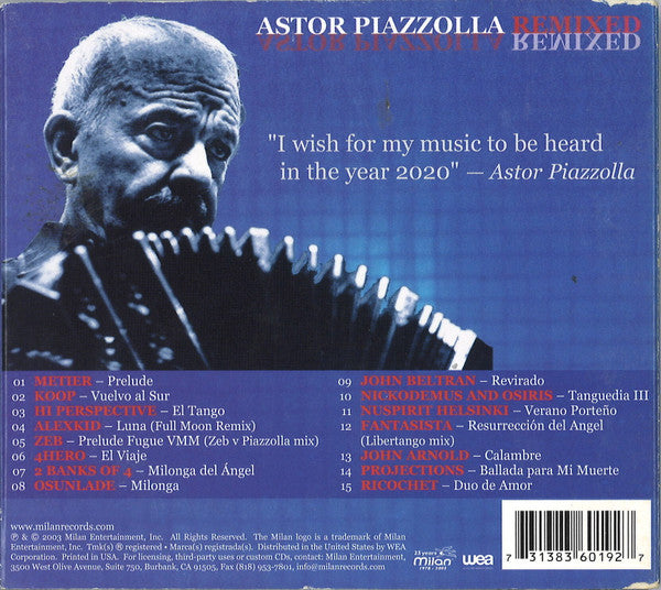 Various : Astor Piazzolla Remixed (CD, Album)