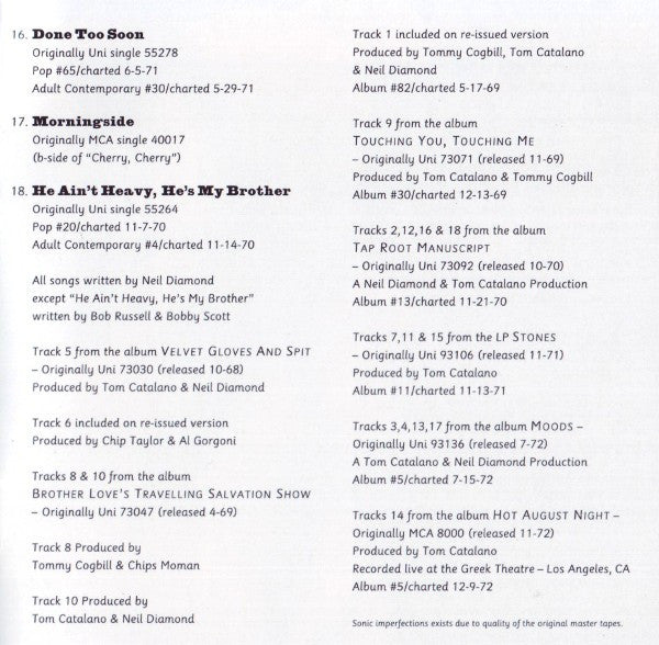 Neil Diamond : The Neil Diamond Collection (CD, Comp, Club, RM)