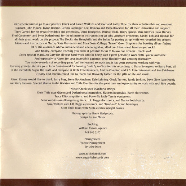 Nickel Creek : Nickel Creek (CD, Album, RE)