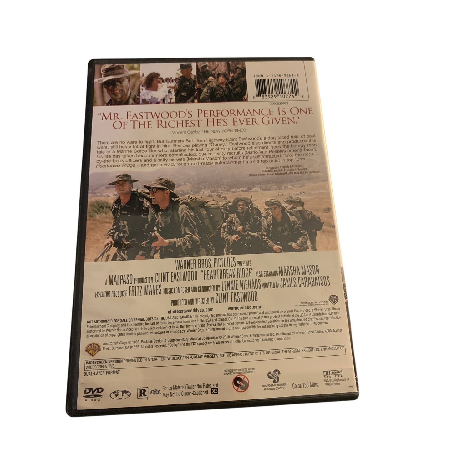 Heartbreak Ridge (DVD, 1986)