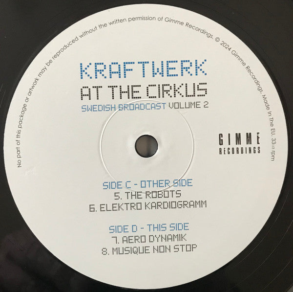 Kraftwerk – At The Cirkus (Swedish Broadcast Volume 2) (2xLP, Unofficial, Gatefold)