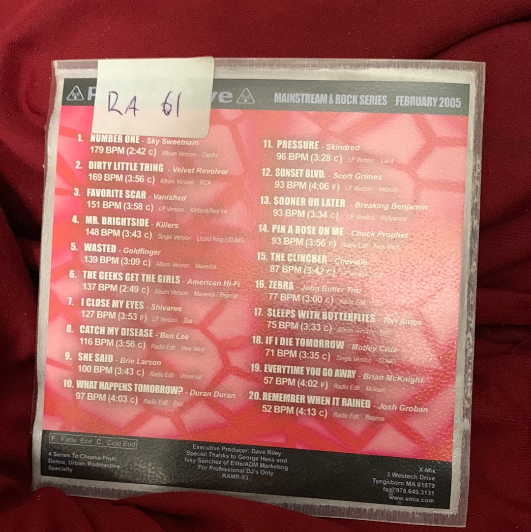 Varios - Radioactive Mainstream Rock, febrero de 2005 (CD, Comp, Promo)