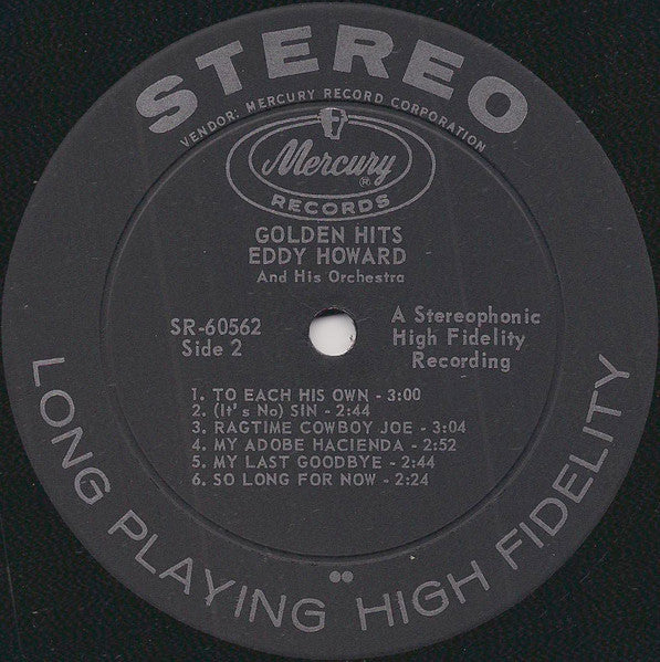 Eddy Howard And His Orchestra - Golden Hits (LP) - Discogs image 4