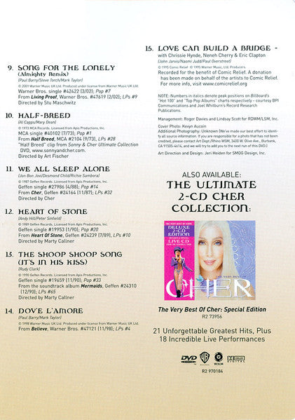 Cher - The Very Best Of Cher - The Video Hits Collection (DVD) - Discogs image 6