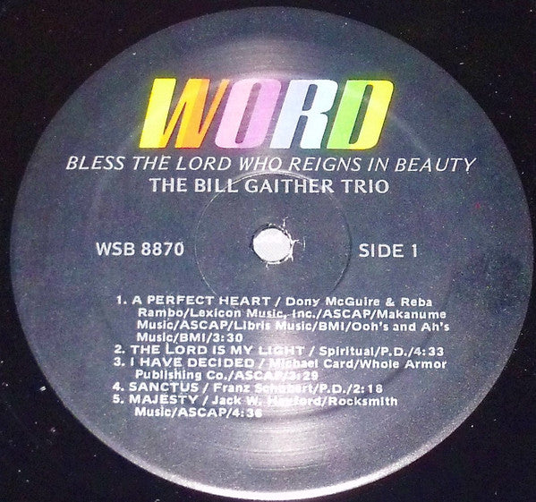 Bill Gaither Trio, The - Bless The Lord Who Reigns In Beauty (LP) - Discogs image 5
