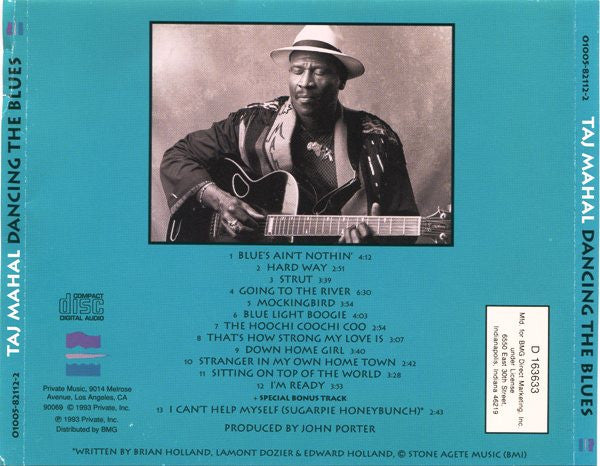 Taj Mahal - Dancing The Blues (CD) - Discogs image 2