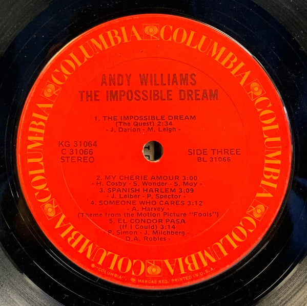 Andy Williams - The Impossible Dream (2xLP) - Discogs image 7