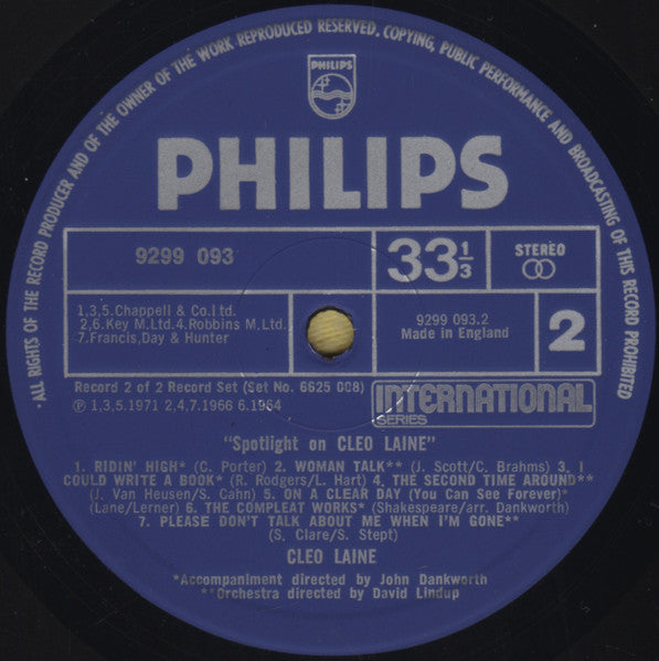 Cleo Laine - Spotlight On Cleo Laine (2xLP) - Discogs image 7