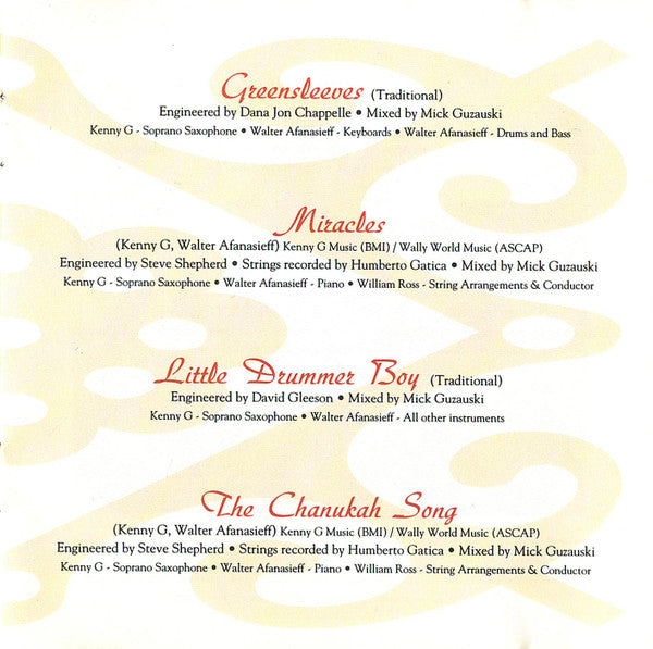 Kenny G (2) - Miracles - The Holiday Album (CD) - Discogs image 7