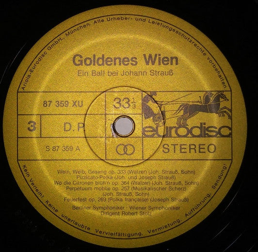 Johann Strauss Jr., Robert Stolz Directing Wiener Symphoniker And Berliner Symphoniker - Goldenes Wien (2xLP) - Discogs image 7