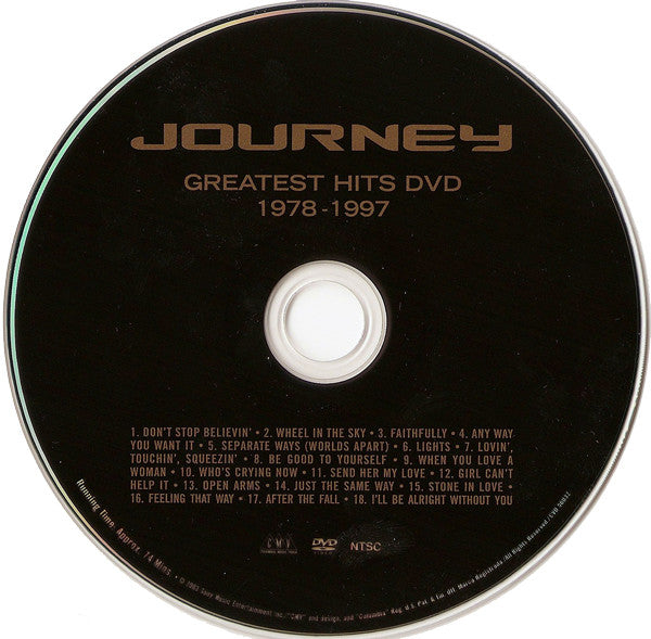 Journey - Greatest Hits DVD 1978-1997 (Music Videos And Live Performances) (DVD) - Discogs image 3