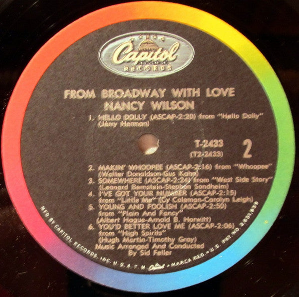 Nancy Wilson - From Broadway With Love (LP) - Discogs image 4