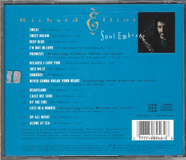 Richard Elliot - Soul Embrace (CD) - Discogs image 2