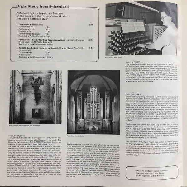 Daniel Glaus, Robert Girard, Jos van der Kooy, Lars Hagström (3) - Organ Music From Canada / The Nederlands / Sweden / Switzerland - Group Of Four Organ Project (2xLP) - Discogs image 7