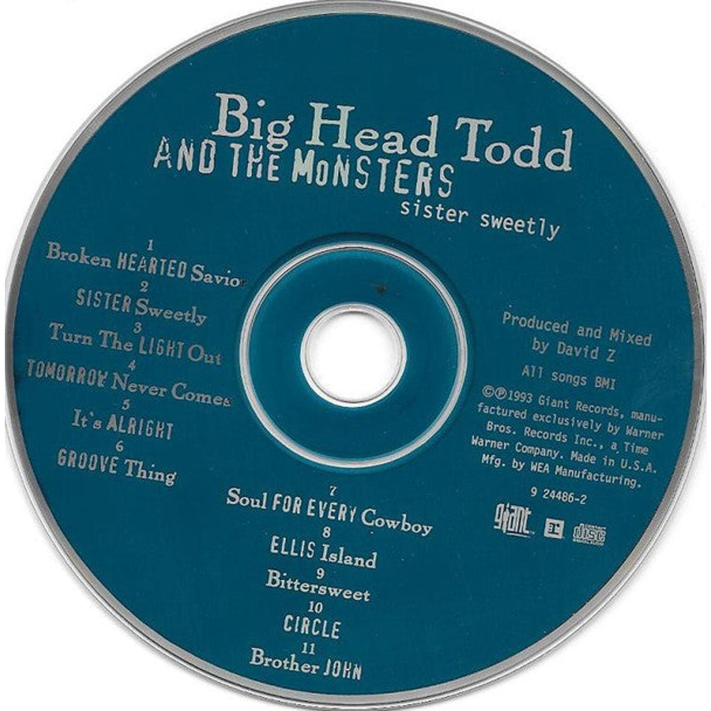 Big Head Todd And The Monsters - Sister Sweetly (CD, Album)