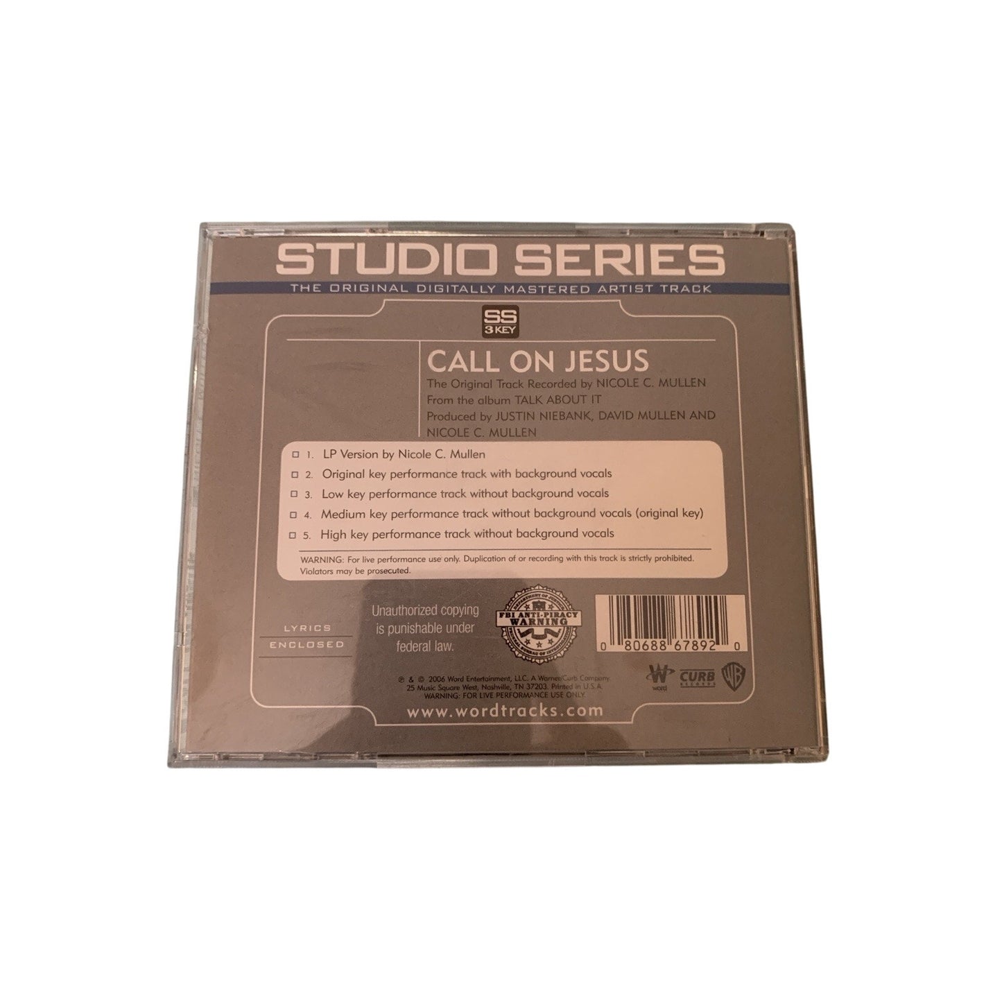 Call On Jesus - Nicole C. Mullen - Accompaniment Track