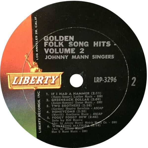The Johnny Mann Singers : Golden Folk Song Hits - Volume 2 (LP, Album)