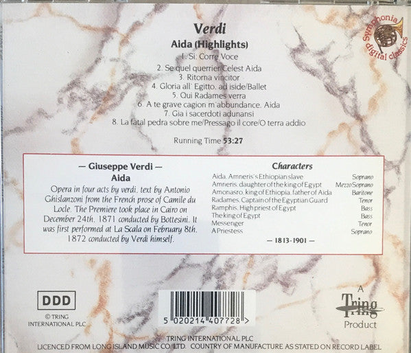 Giuseppe Verdi : Aida (Highlights) (CD, Album)