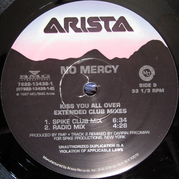 No Mercy : Kiss You All Over (Extended Club Mixes) (12")