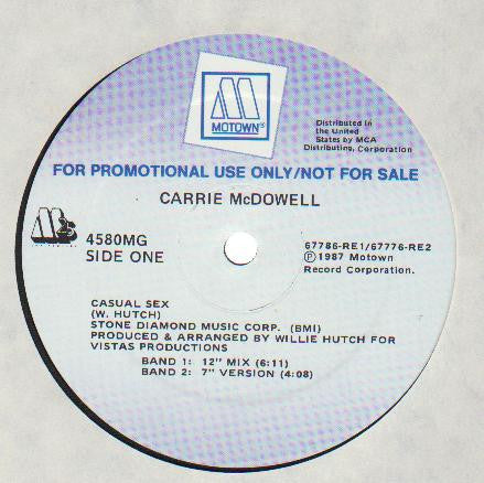 Carrie McDowell : Casual Sex (12", Promo)